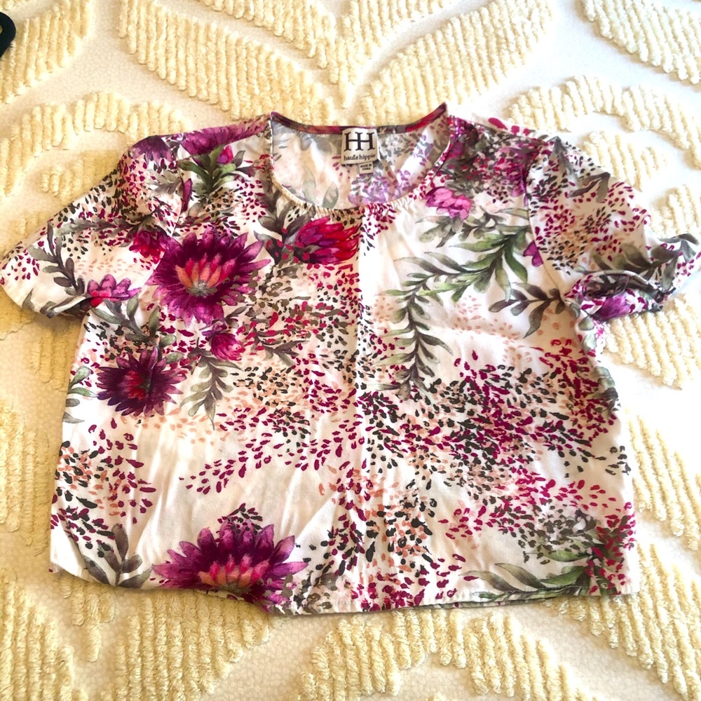 Haute Hippie Floral Crop Top